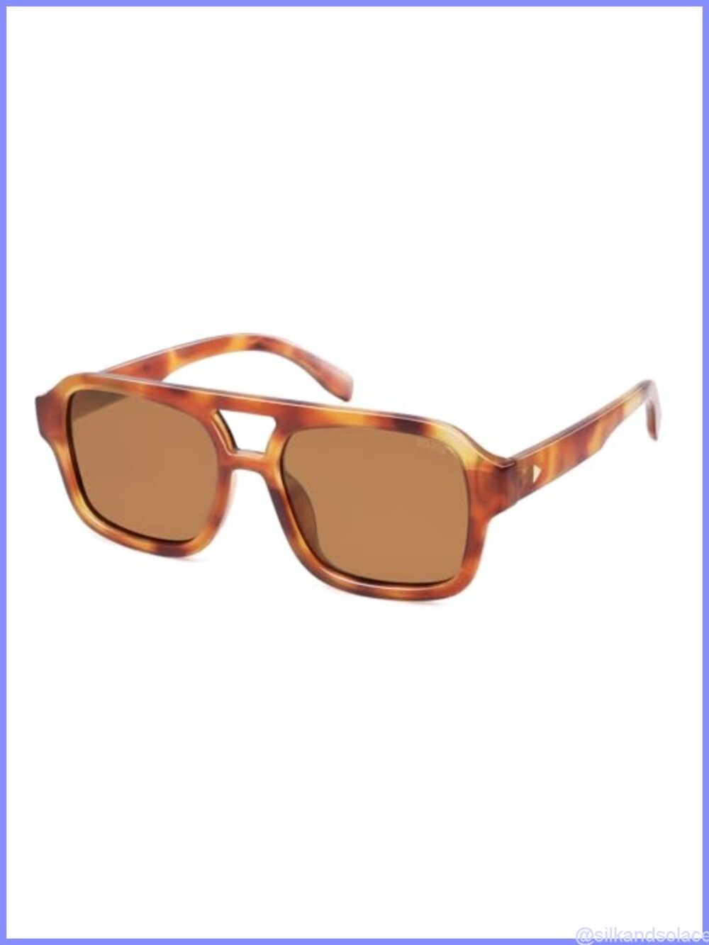 Retro Square Aviator Polarized Sunglasses UV400 Full-Frame Adult Unisex